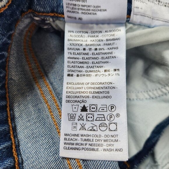 Levi's Premium Big E Wedgie Straight Medium Wash Button Fly Mom Jeans Women's 26 - Picture 12 of 13